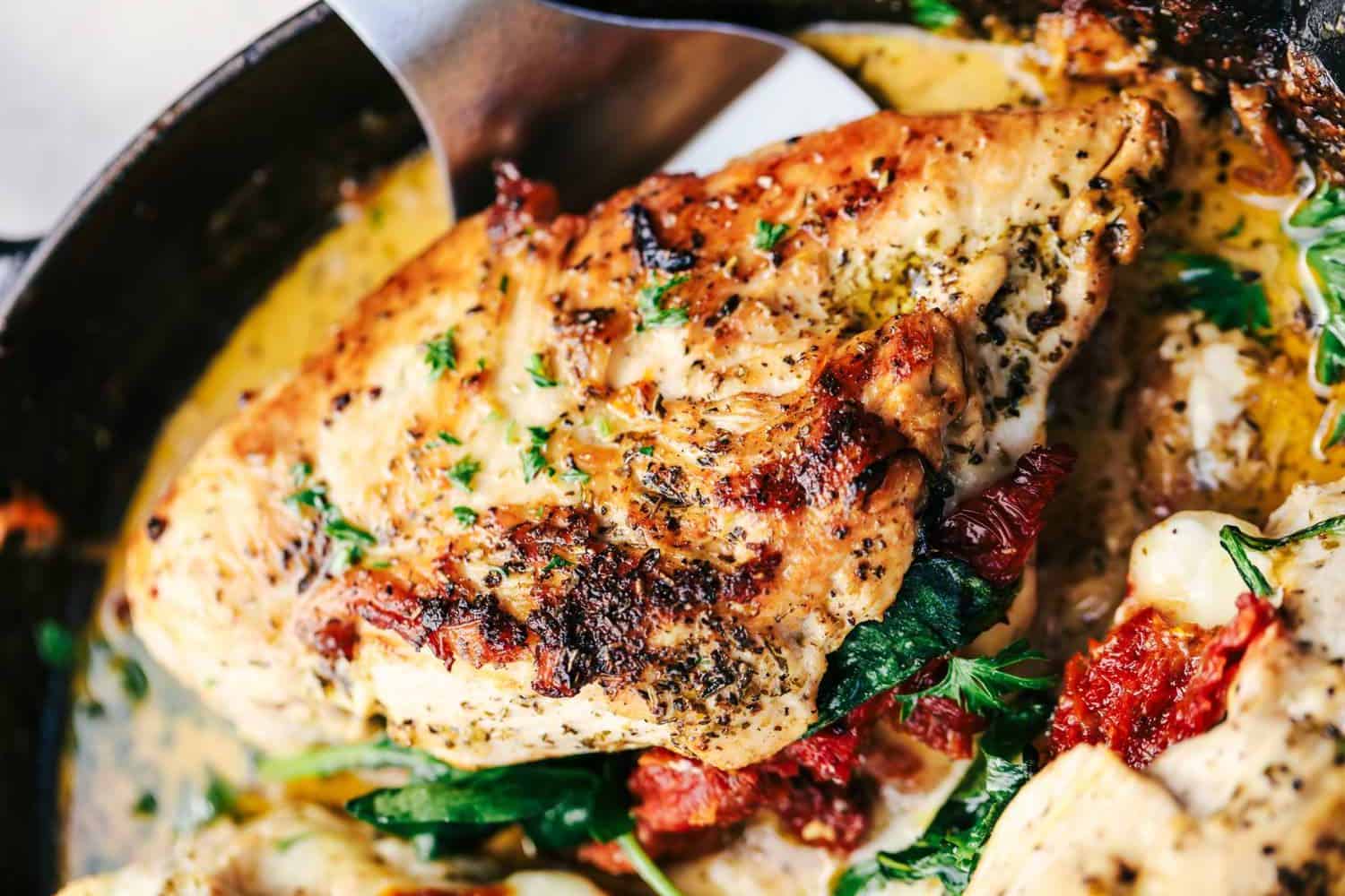 Pesto Mozzarella Stuffed Chicken Breast The Captain Chef